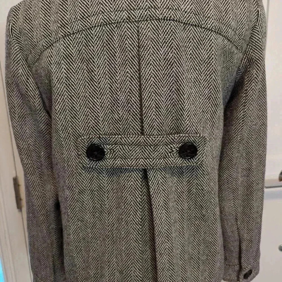 Banana Republic Black/White Tweed Jacket, Size S, Double Breasted - Picture 6 of 8